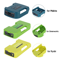 NEW Battery Holder For Makita/Ryobi/Greenworks 40V With USB With Type-C For Makita 40V Battery Charger Adapter Fast Charging
