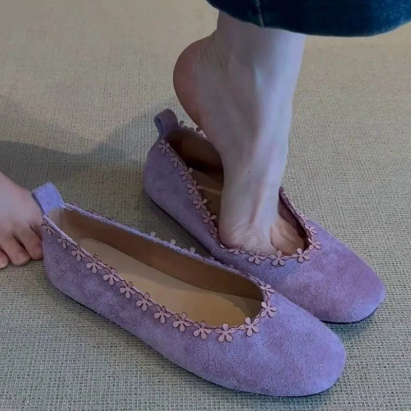 

Новые летние туфли без шнуровки на плоской подошве с круглым носком, туфли высокого качества 2025, женская весенне-осенняя неглубокая универсальная женская обувь на весну/осень