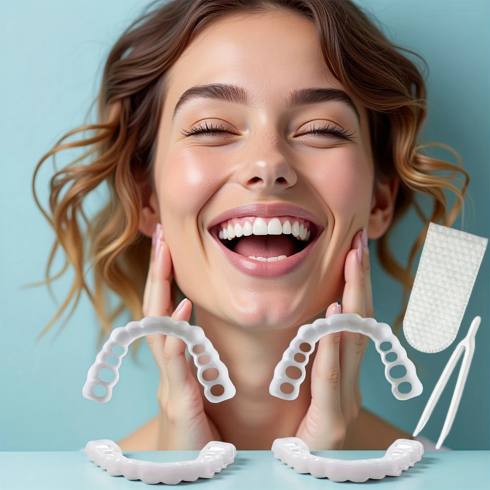 

Easy Install Teeth Veneers, Reusable Temporary Smile Cover, Beginner friendly, no professional H2931