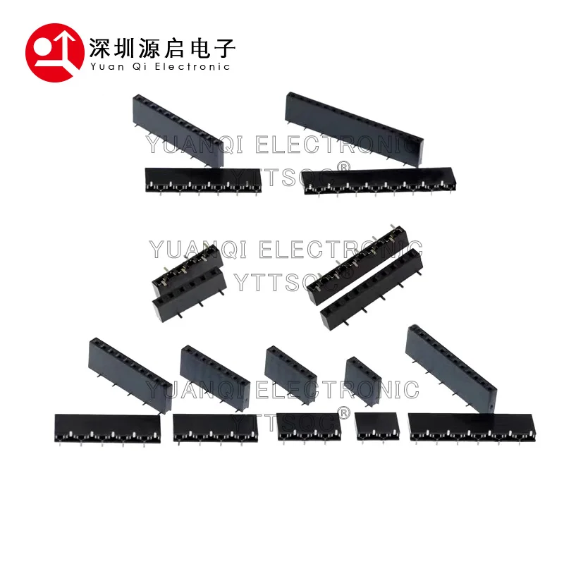 10pcs 2.54mm SMD Header Socket Stackable 1x2/3/4/5P 6P 7P 8P 9P 10P 20P~40p PH8.5 Single Row SMT Female Header Connector