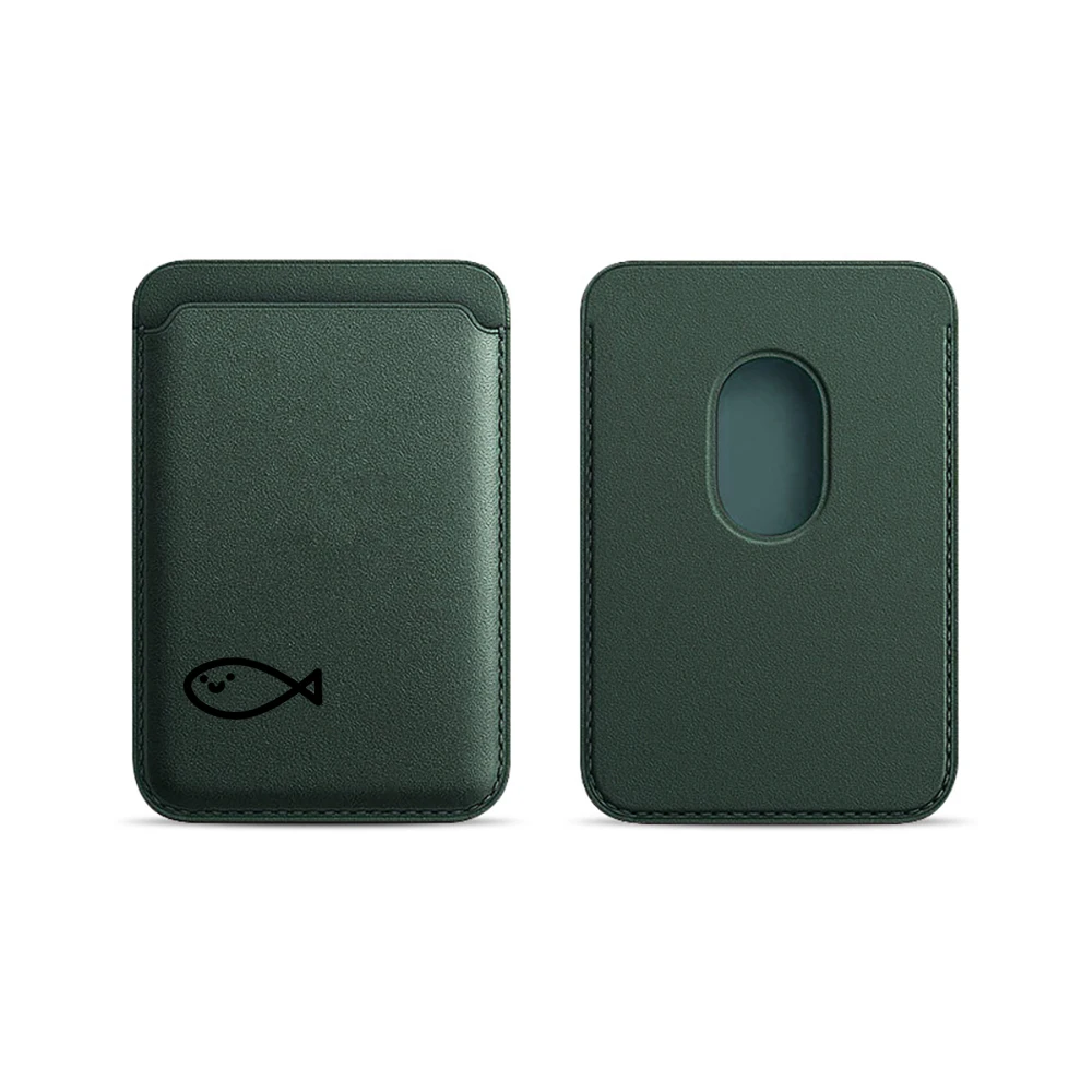 Minimalistische Fischleder-Kartenhülle für Magnetische Hüllen, Geeignet für alle iPhones, für Magsafe-Karten-Handytasche – Detail 17
