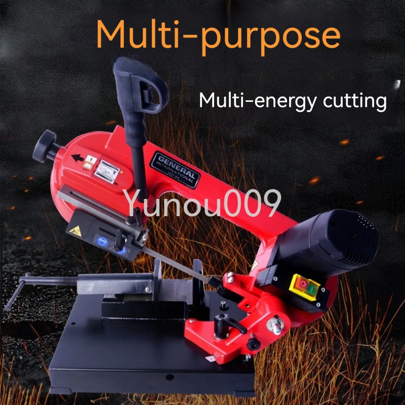 Band Saw Horizontal Band Cutting Machine Electric Sawing Machine 45°-90° Metal Cutting 220V Multifunctional