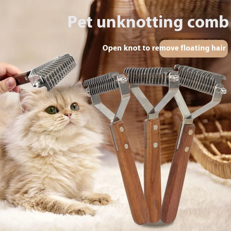 Professional Pet Deshedding Brush Dog Hair Remover Pet Fur Knot Cutter Puppy Cat Comb Brushes Dogs Grooming Shedding Supplies