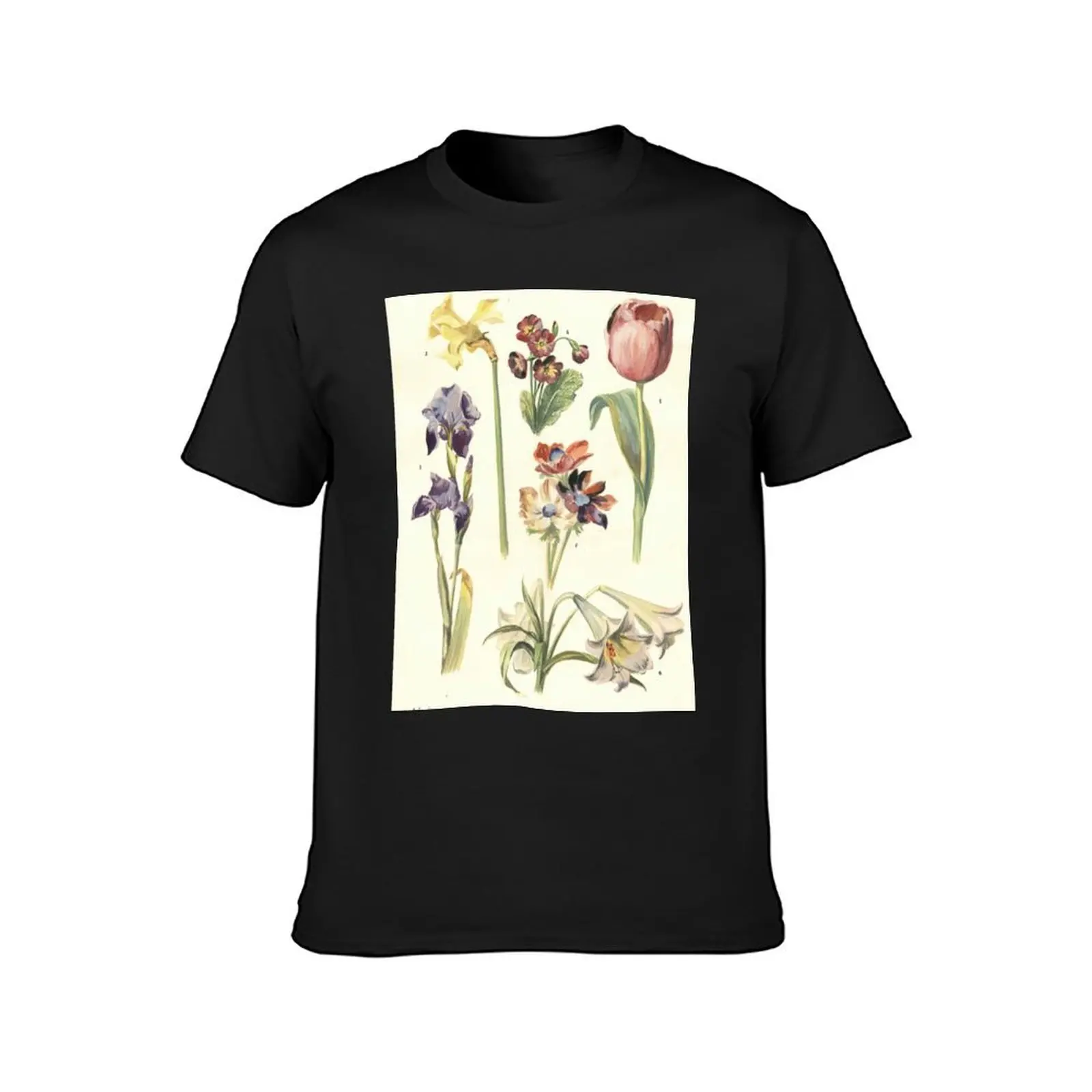 Botanical Watercolour Collection T-Shirt cute tops summer top mens graphic t-shirts