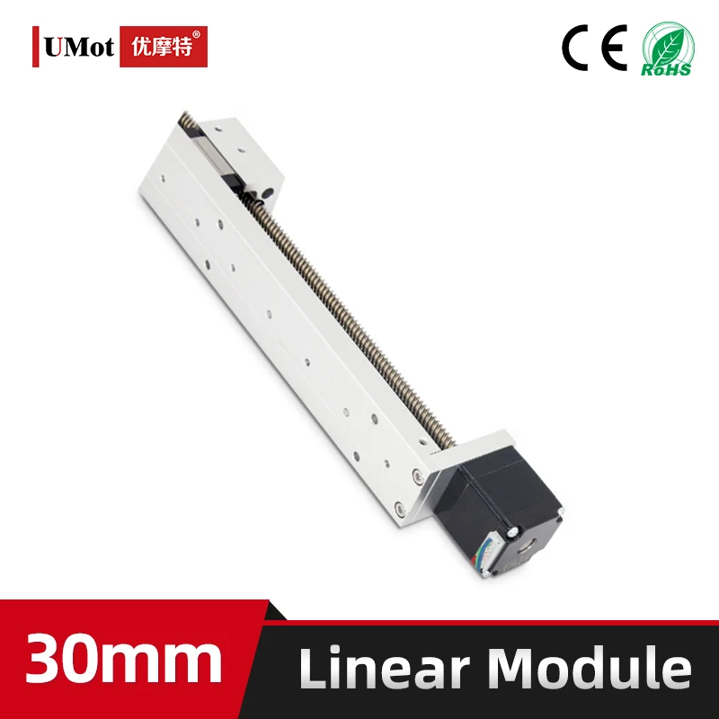 Imagem -05 - Atuador Linear Micro Stage Module Screw Lead Stroke Nema 11 30 mm Largura 250 mm 300 mm 350 mm 400 mm mm mm mm 12 Milímetros