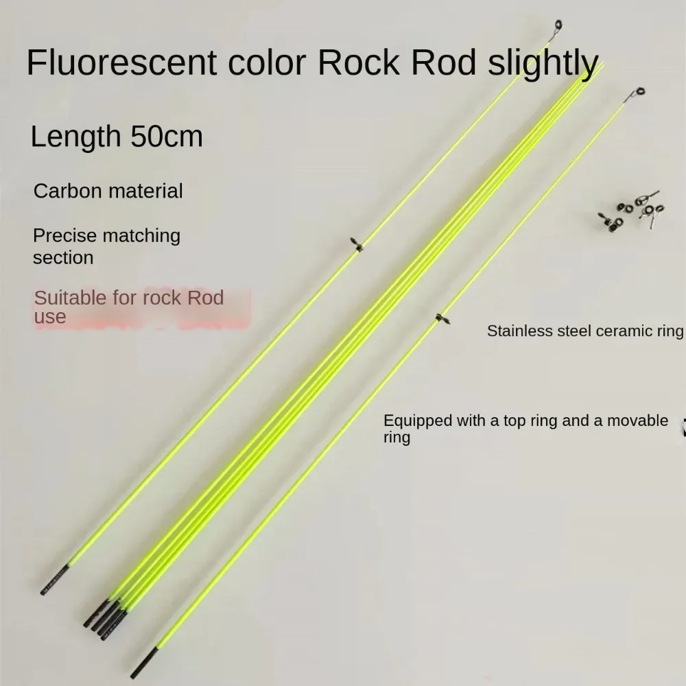 حار مع حلقة علوية الصيد رود تلميح الشتاء قابل للسحب ألياف الكربون 50 سنتيمتر الغزل الألياف الزجاجية قصبة صيد خشبية الجليد الصيد