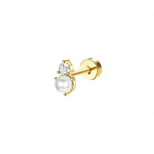 Bobisty 1pc Earrings Surgical Stainless Steel Earrings for Women Dainty Flat Back Earring Stud Hoop Cartilage for Sensitive Ears - Image 9
