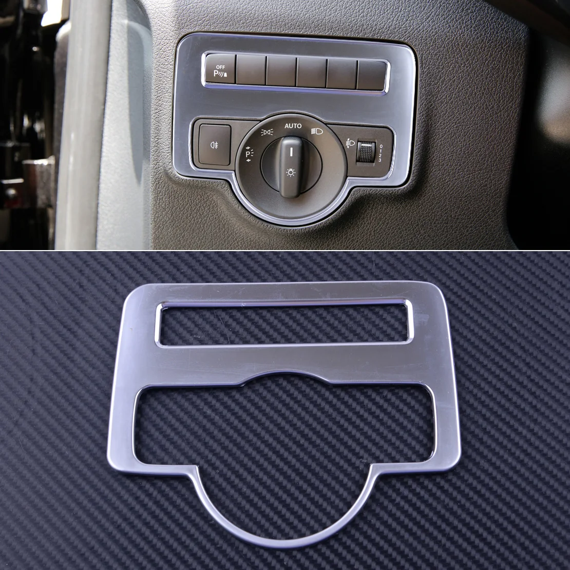 Front Head Light Switch Button Cover Trim Fit for Mercedes-Benz Vito W447 2014 2015 2016 2017 2018 2019