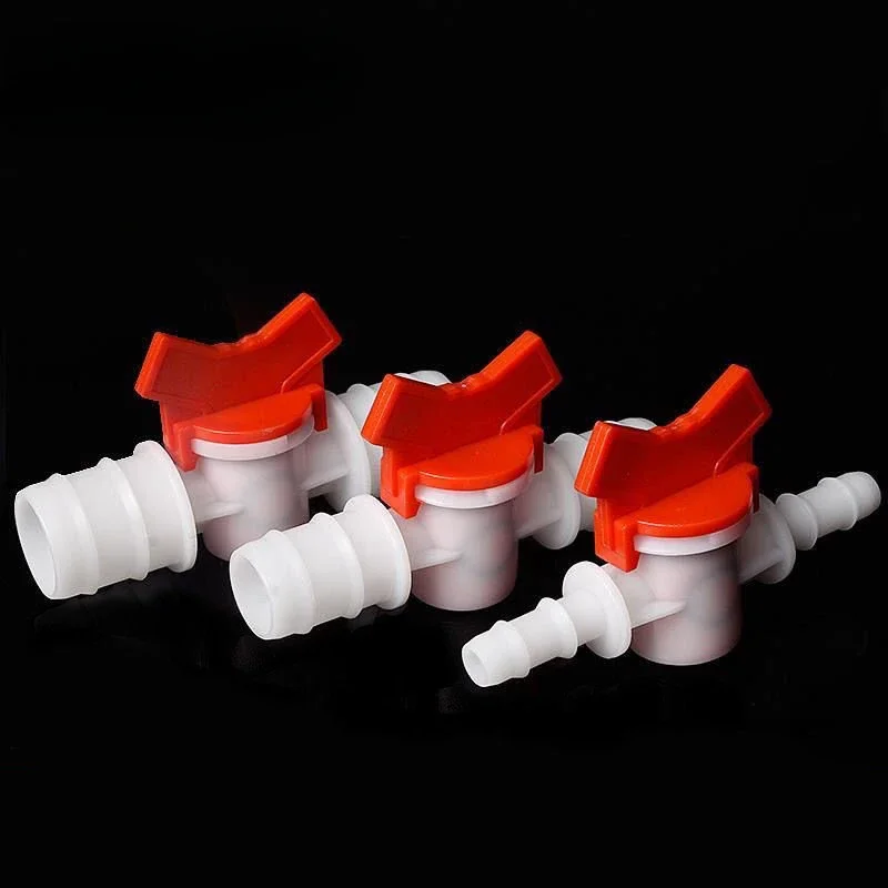 Plastic 4~25mm POM Ball Valve Drip Irrigation System Hose Pagoda Joint Aquarium Tank Air Pump Garden Water Connector Pipe Valve