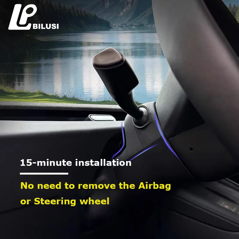Bilusi For Tesla Model Y Juniper 2026 Gear Shifter Handlebar Stalk Turn Switch Smooth Parking Drivering Control