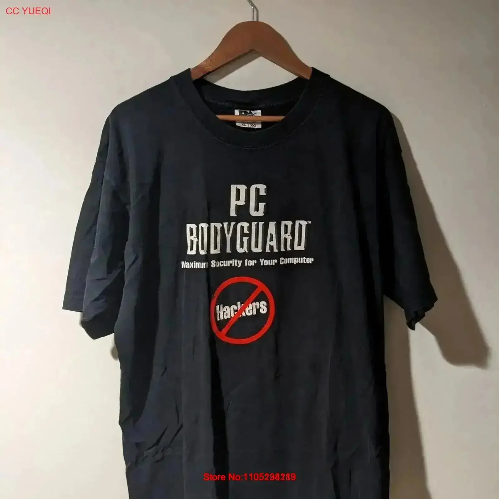 Vintage 1999 PC Bodyguard Expo Maximum Security Black X Large T Shirt Washed Casual Top For Everyday Wear vintage Washed Soft