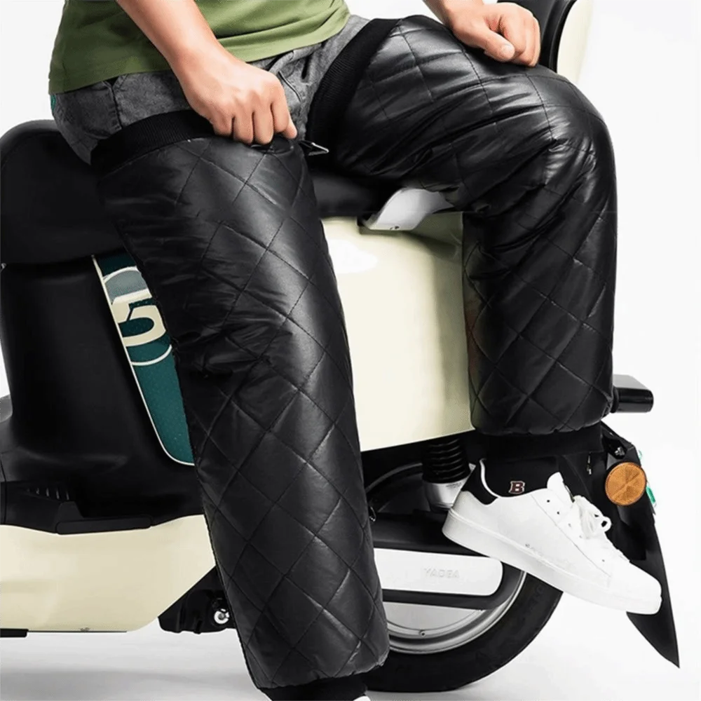 منصات الركبة الشتوية المخملية المتينة المقاومة للرياح وأكمام الساق المرنة المقاومة للبرد لدعم الركبة للجنسين #1