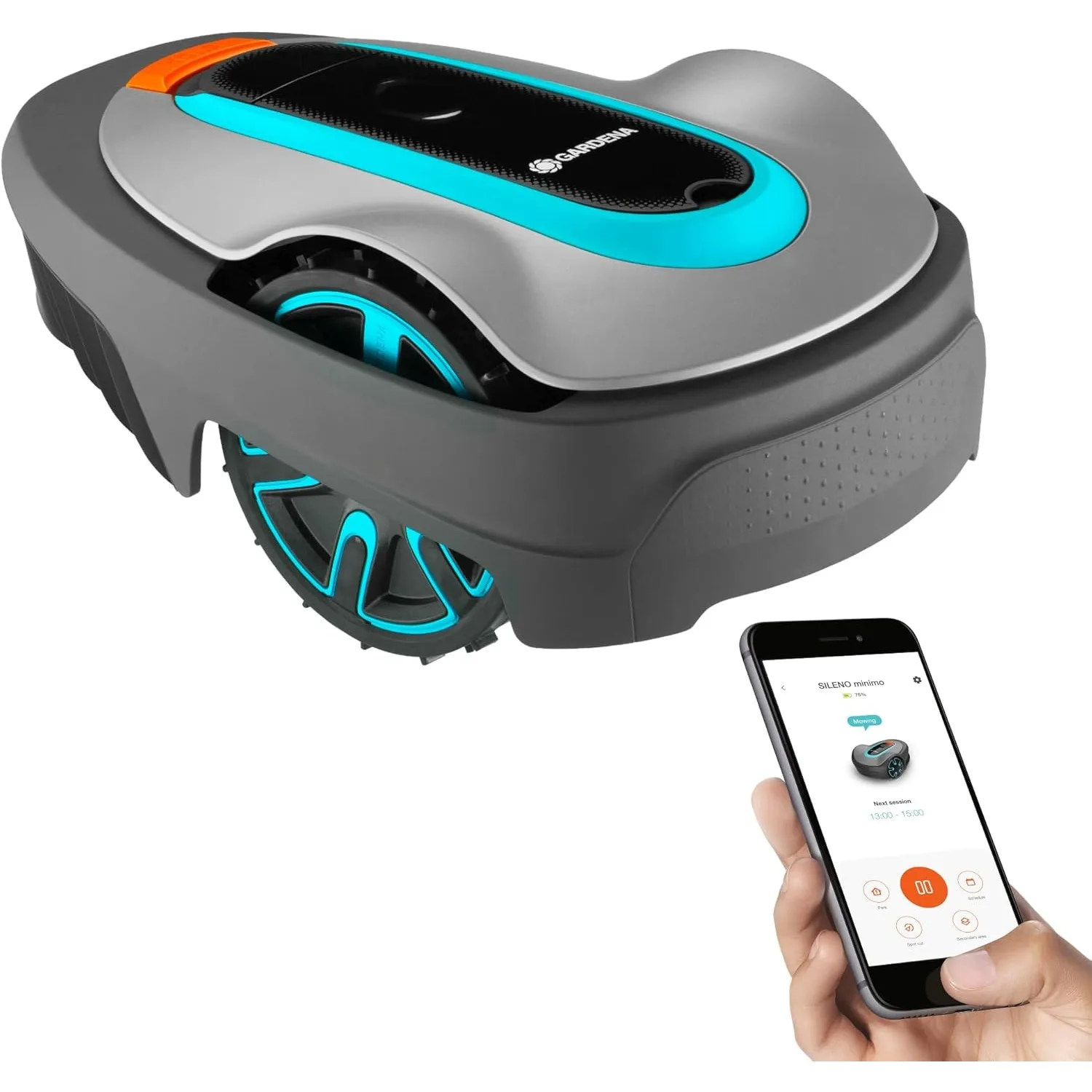 

15001-41 SILENO City - Automatic Robotic Lawn Mower, with Bluetooth app and Boundary Wire, one of The quietest in its Class,Grey