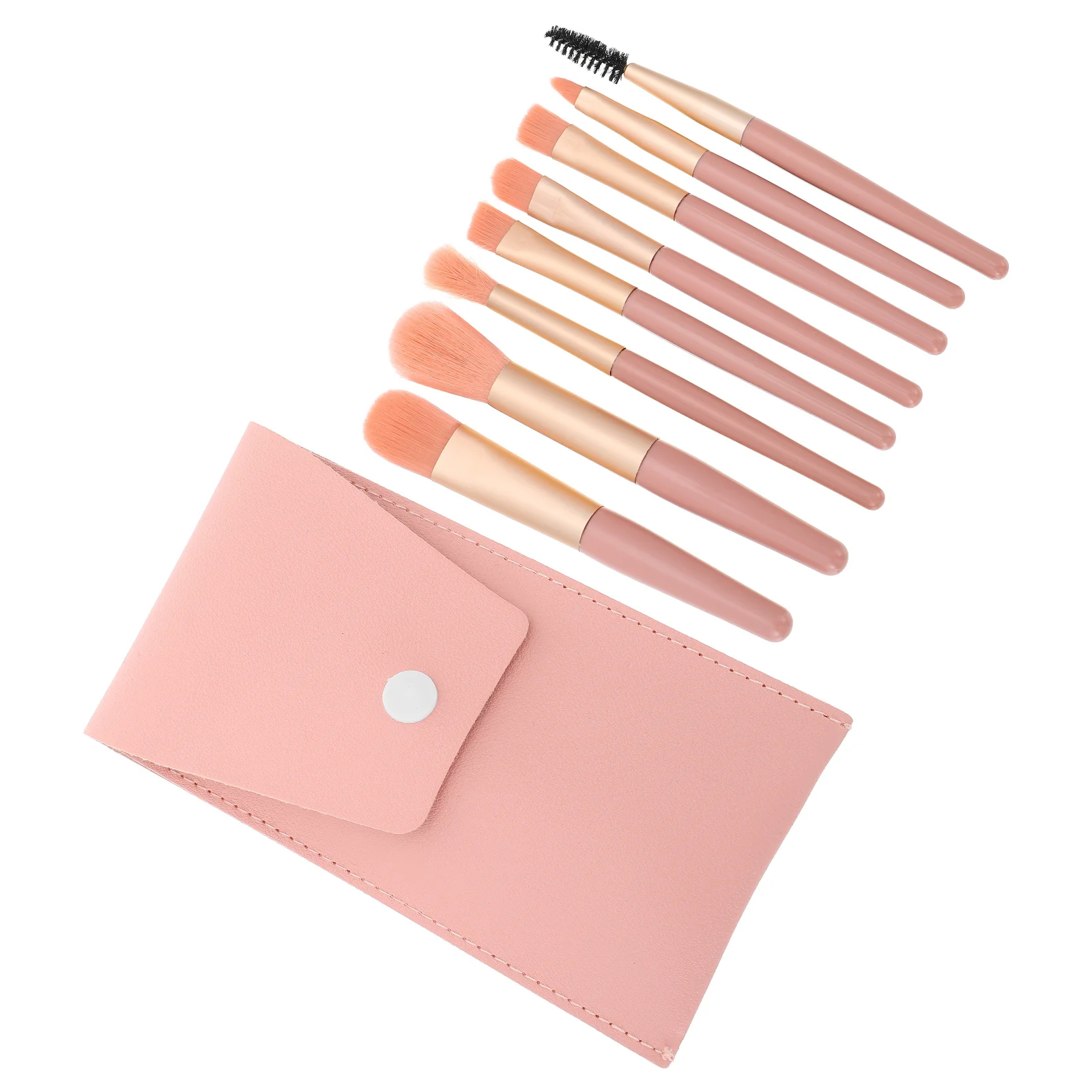 1Set Makeup Brush Set Soft Supple Artificial Fiber Brushes Portable Powder Blush Eyeshadow Cosmetics Face Beauty Tools