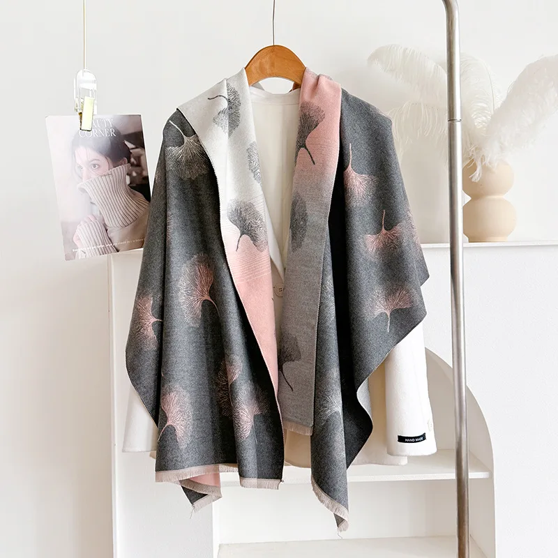 

Design Scarf for Women Thick Blanket Shawls and Wraps Poncho Luxury Brand Winter Pashmina Warm Cashmere Female Bufandas Echarpe