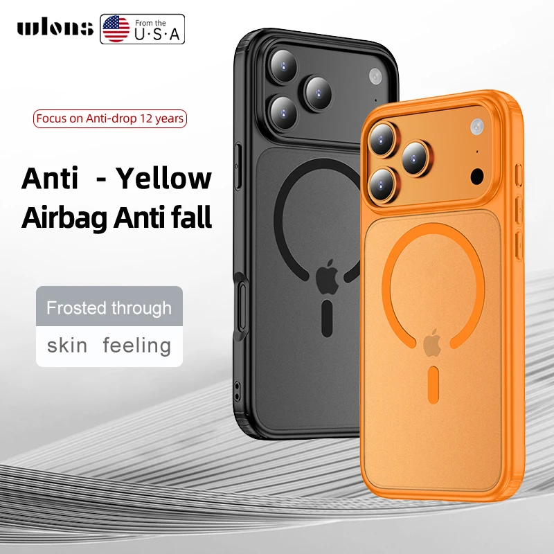 

Для iPhone 17 Pro Max 17 Pro чехол прозрачный матовый жесткий ПК противоударный полупрозрачный задний чехол на присоске