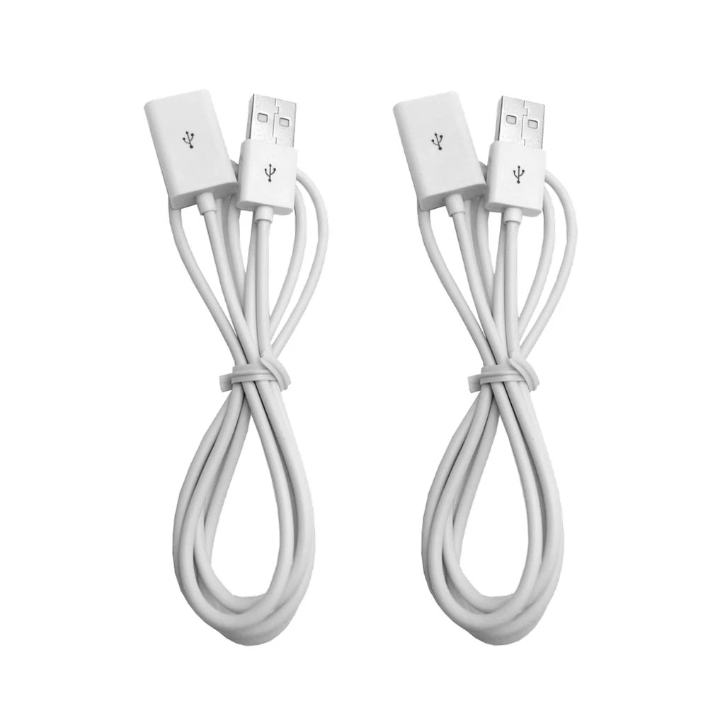 Biały PVC Metal USB 2.0 rozszerzenie męskie i żeńskie kabel Adapter przewód 1m 3 stopy