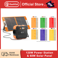 FF Flashfish A101 230V Mini Portable Power Station 120W 97.68Wh with Solar Panel 60W Battery Solar Generator Power Bank by Plane