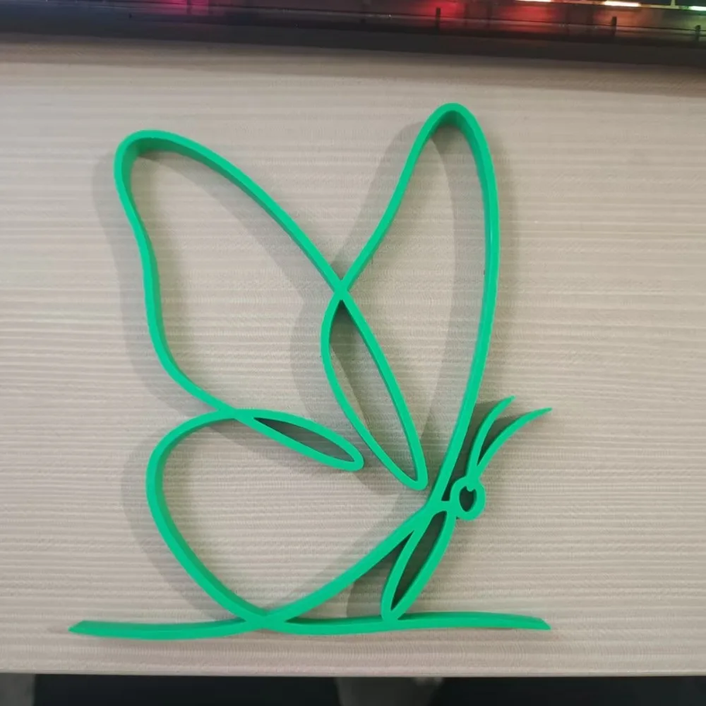 Minimalist Line Art Butterfly Tabletop Sculpture 3D Printed Plastic Hollow Line Butterfly Decor Uninterrupted Modern