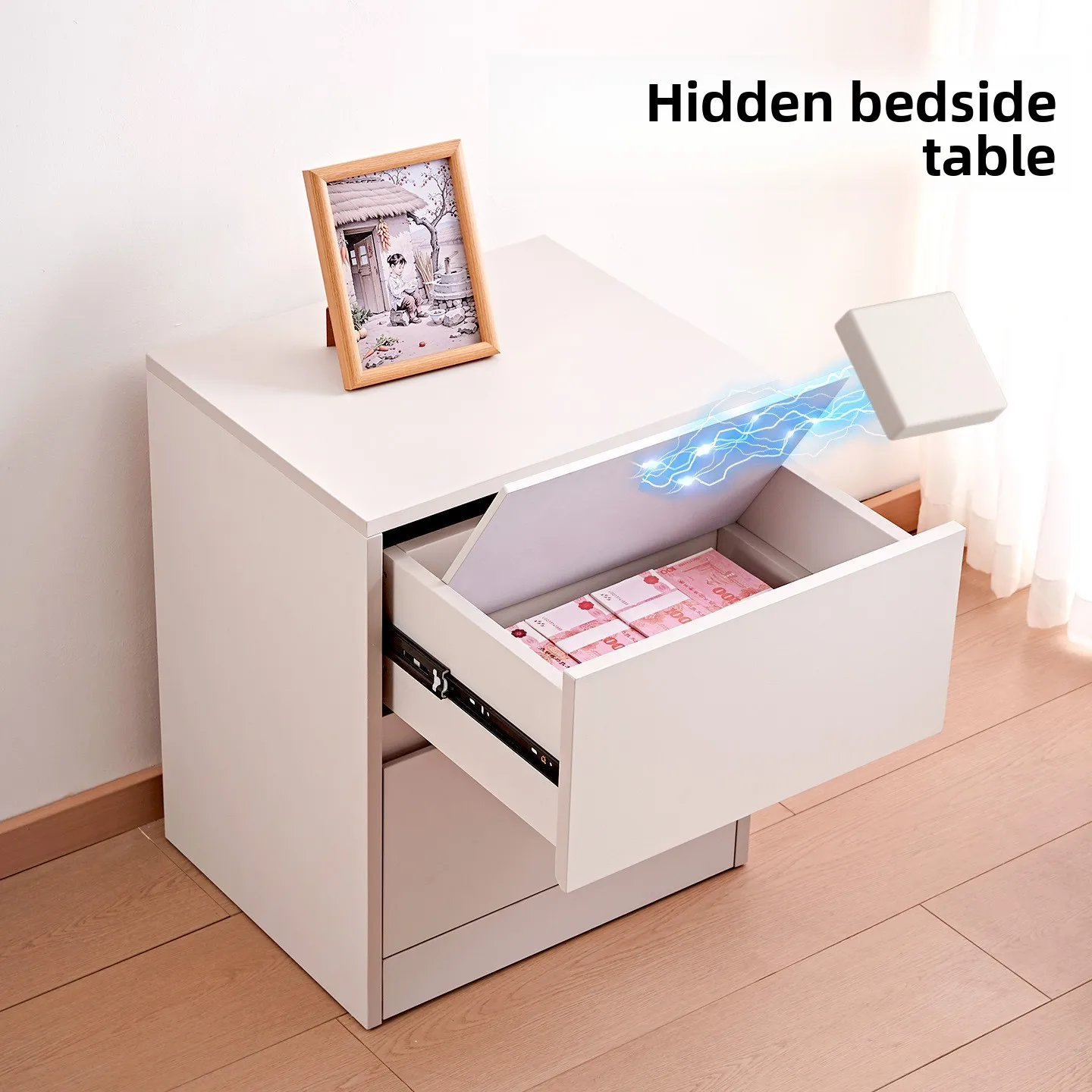 CX hidden compartment mezzanine multi-functional simple wind home bedroom magnetic suction insurance storage locker