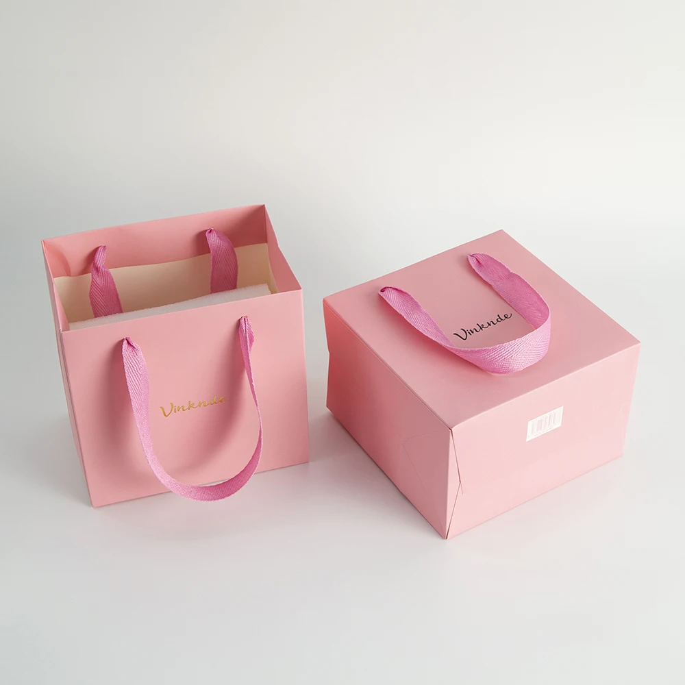24 stuks bulktassen met linthandvatten en uw logo 15x15x15cm DIY gepersonaliseerde cadeautas voor zakelijke presentatie evenementfeest