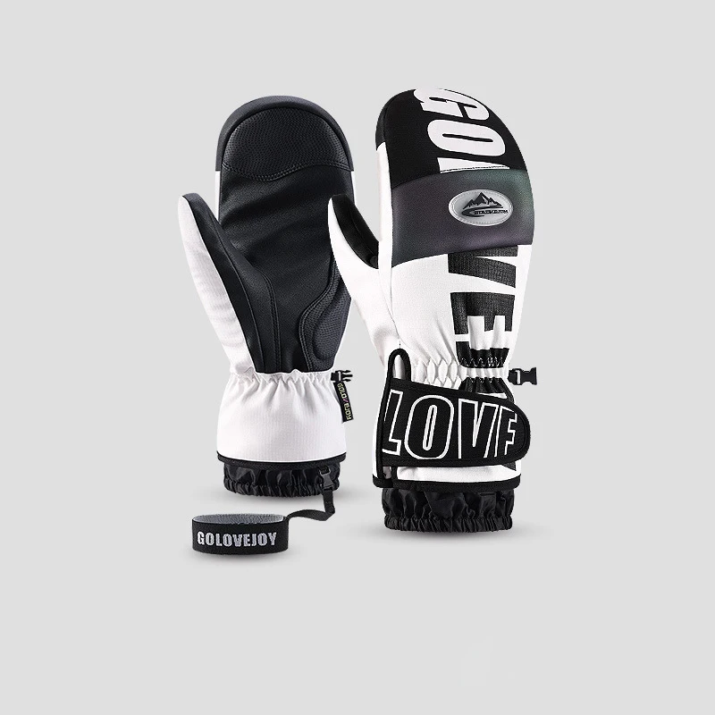 JSJM-guantes de esquí para hombre y mujer, manoplas cálidas antideslizantes e impermeables para deportes al aire libre, ultraligeros para Snowboard,