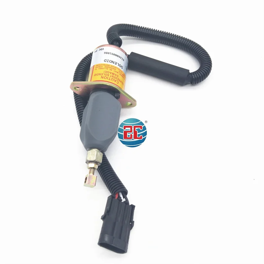 612600091086 Shutoff Stop Solenoid Valve 24V Fits LIUGONG WEICHAI Excavator Diesel Engine