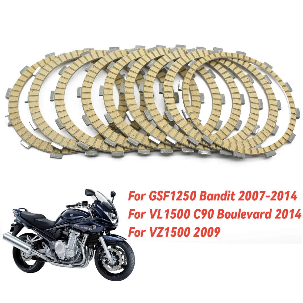 

Motorcycle Engine Parts 9Pcs Clutch Friction Plates Kit For Suzuki GSF1250 Bandit 1250 ABS GSF1250A GSF1250S GSF1250FA 2007-2014