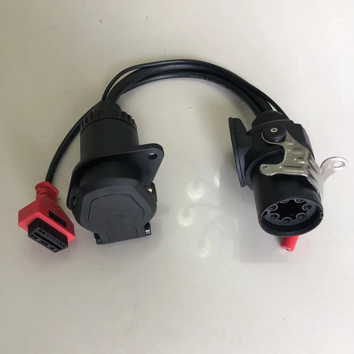 New OBD2 Trailer Diagnostic Adapter Cable EBS ISO 7638 Compatible with Bosch Autel Autocom for Truck Vehicles