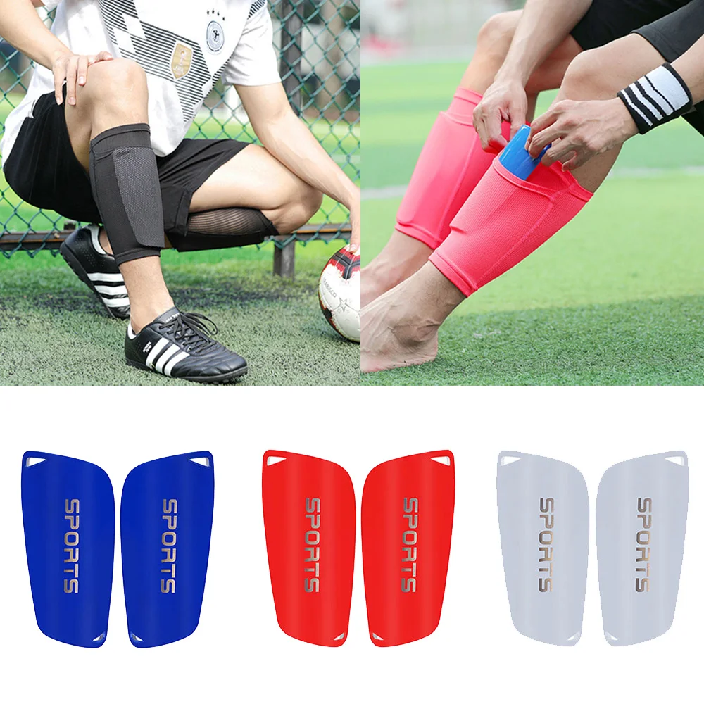 

1Pair Pro Soccer Shin Guards Kids Adults Training Gear Thick Insert Leg Pads Impact Resistant Sports Straps EVA Shin Pads