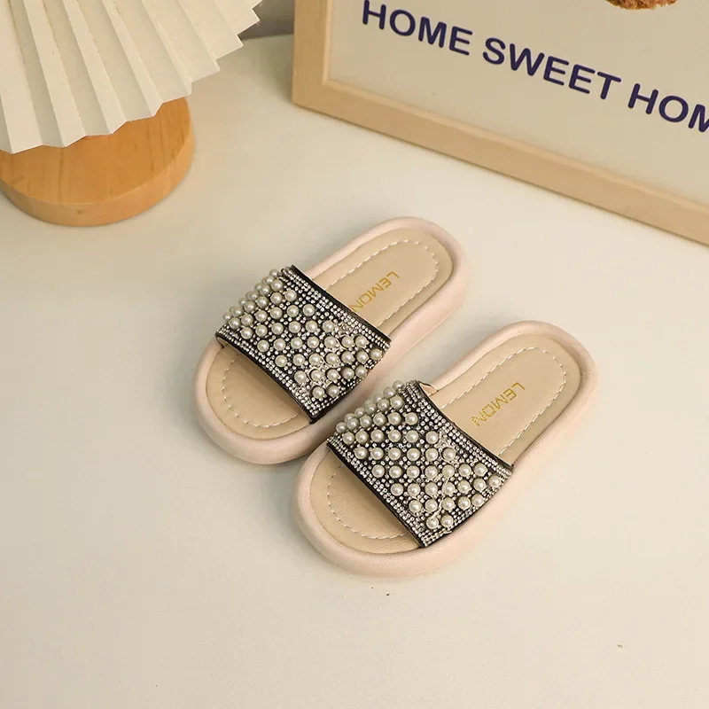 

Children's Slipper for Girls Summer Comfortable Princess Causal Home Slippers Fashion Non-slip Versatile Kids Beach Shoes Soft