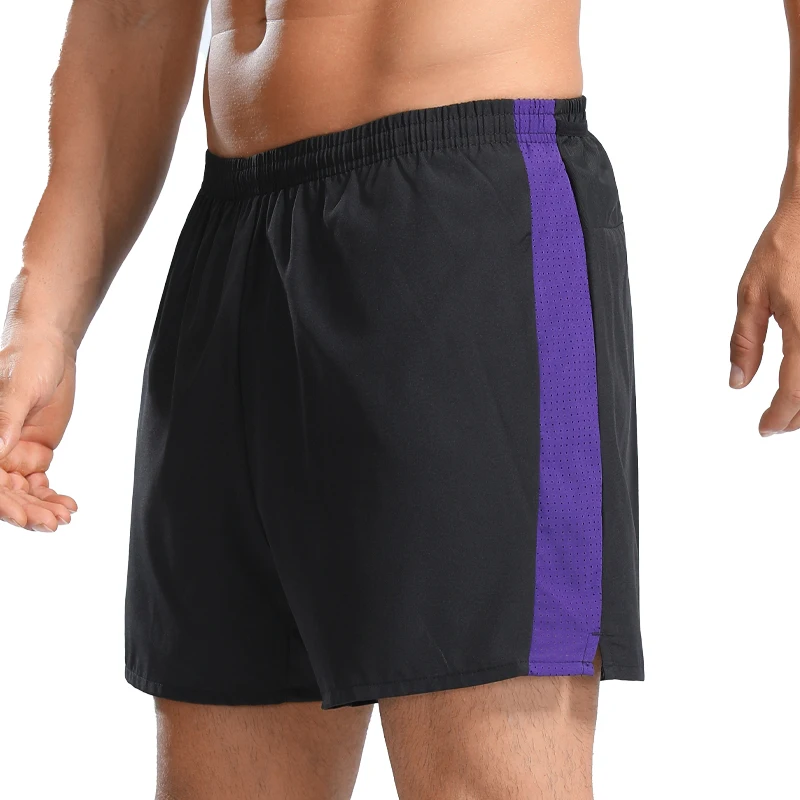 

Casual Male Shorts Running Exercise Spandex Patchwork Mesh Quick Dry Back Pockets Shorts Gym Training Workout Hiking Short