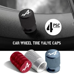 4pcs For A Badge Twingo Kangoo Megane Arkana Scenic Duster Kadjar Captur Car Wheel Tire Valve Caps Tyre Stem Covers Accessories