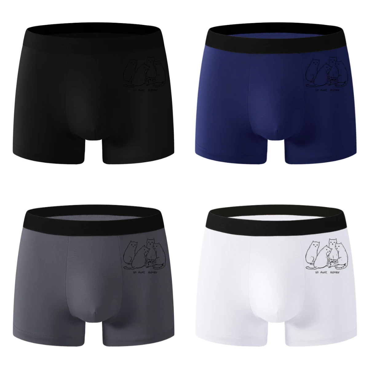 

2/4 PCS new close-fitting boxer shorts are a musthave for men black underwear for the summer of 2025 is comfortable High quality