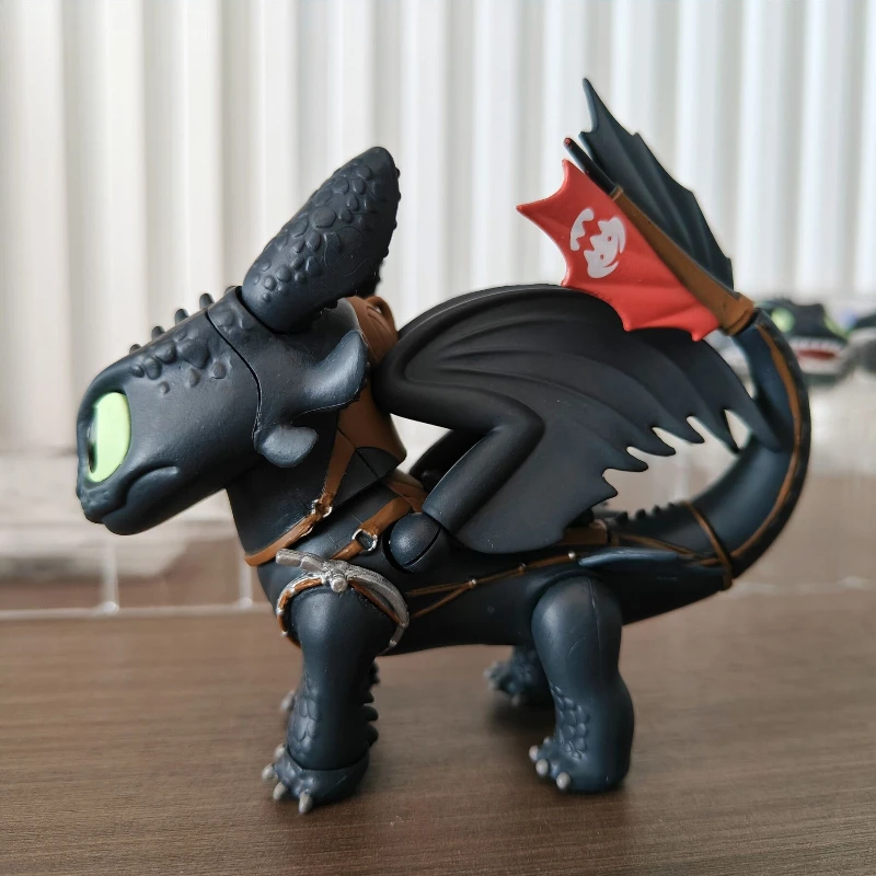 Cartoon How To Train Your Dragon Toothless Action Figure Desktop Rotatable Model Q Version Ornaments Toy Children Birthday Gifts