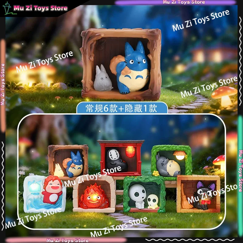 【En stock】Caja sorpresa original de Hayao Miyazaki Dreaming the Stars con pequeña lámpara decorativa, figura clásica de anime, muñeco coleccionable, juguete.
