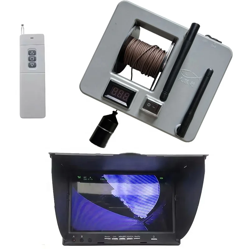 

Real-Time Camera Sonar 7inch Screen 500M Underwater Fishing Finder With Camera Sonar For Bait Boat