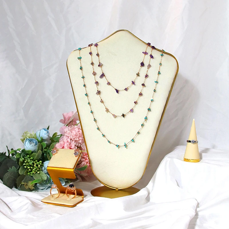 

Creative Jewelry Display Stand Metal Ring Necklace Organizer Rack Pendant Earrings Storage Racks Jewelry Exhibitor Show Props