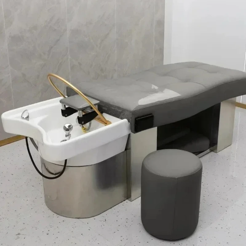 

European Makeup Chair Professional Hair Beautiful Washbasin Shampoo Massage Bed Hairdressing Korean Cadeira Unique Furniture