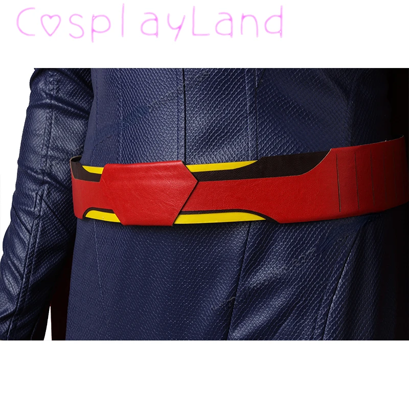 Movie Superhero Clark Kent Cosplay Costume Leather Men Suit with Cloak Halloween Carnival Costume Comic Con Cos Roleplay Outfit