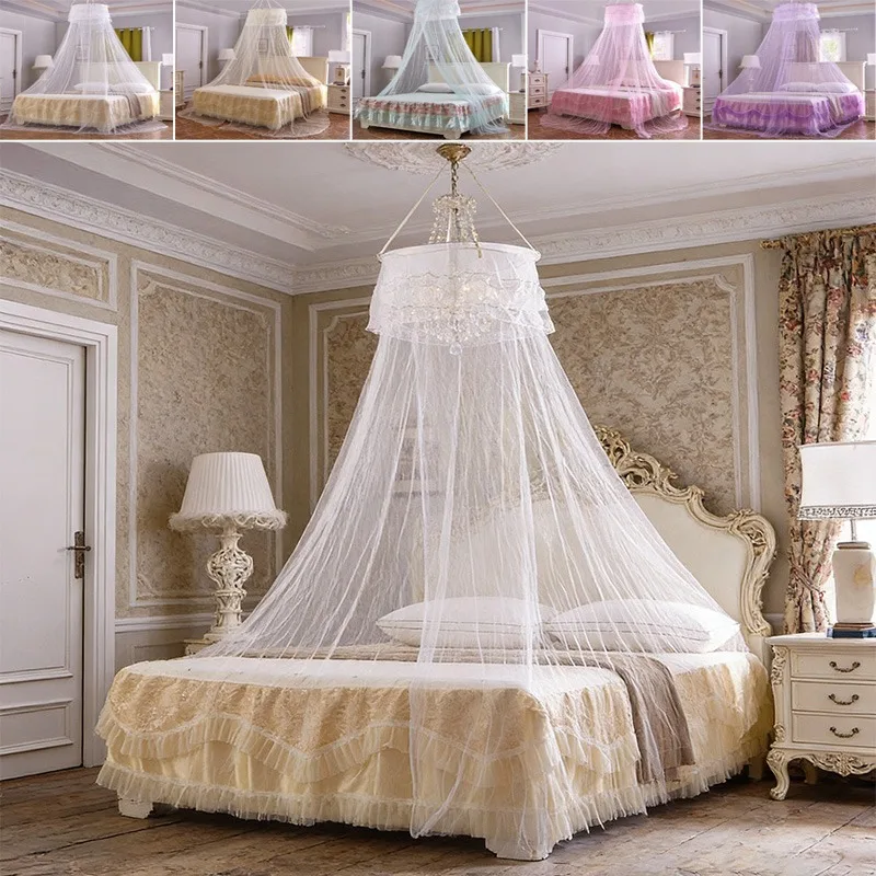 

1PC Hung Dome Mosquito Net Bed Canopy Princess Style Hanging Net Insect Repellent Mesh for Bedroom Baby Crib & Kids Room Decor