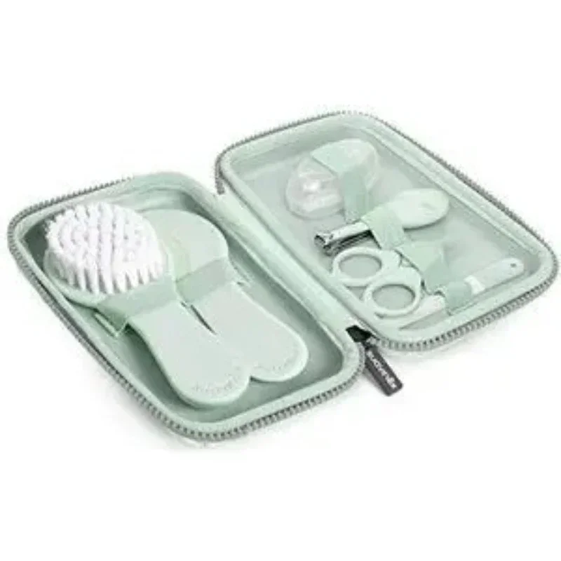 The skincare kit completes the portable toiletry kit, including a manicure set, brush, comb, finger scissors