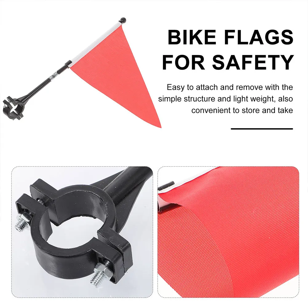 

5Sets Bicycle Handlebar Flag Bright Color Easy Install Bike Safety Accessory Handlebar Safety Flag Bike Supplies