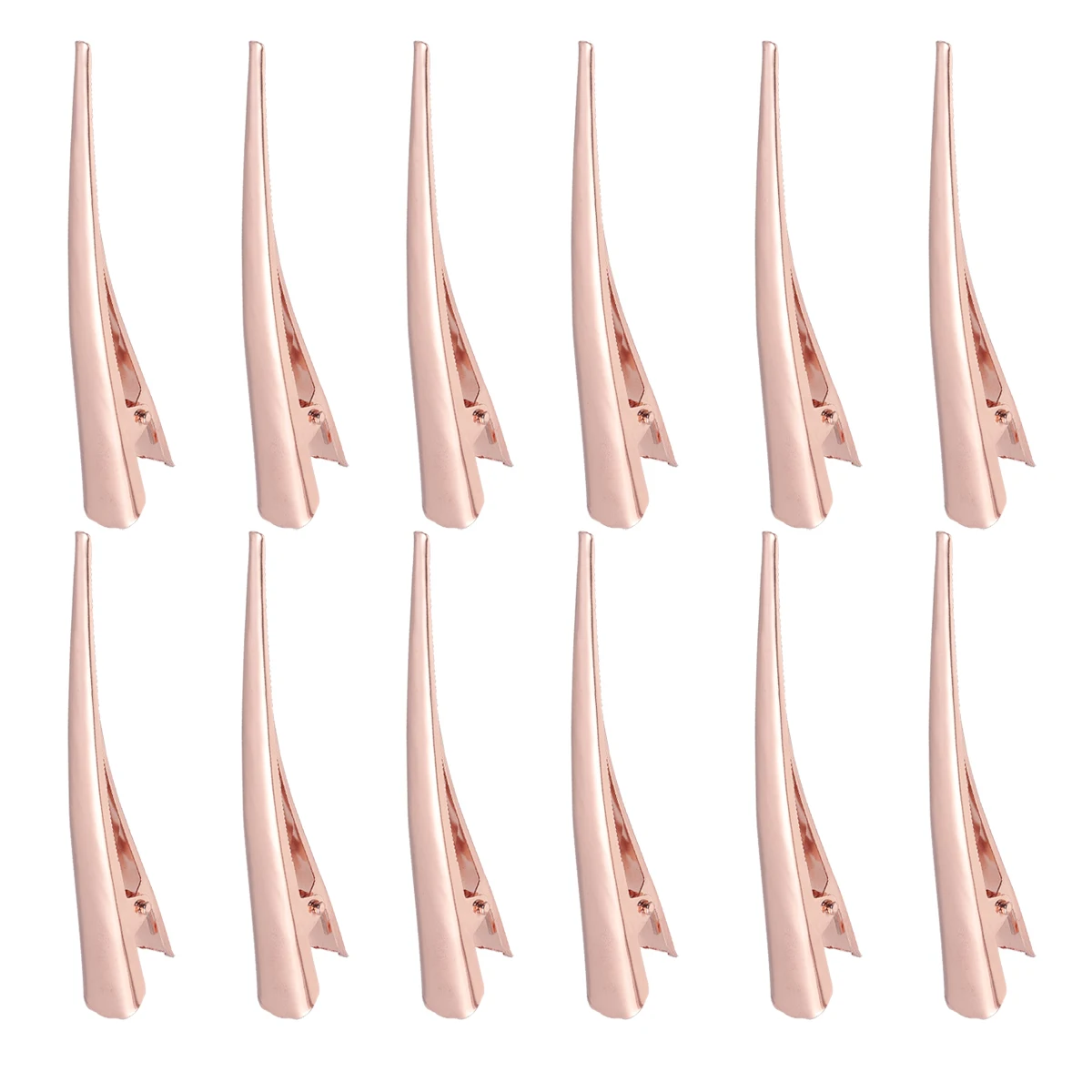 

12Pcs Durable Duckbill Hair Clips Rose Gold for Women Thick Thin Hair Styling Tools Home Office Crafts Accessories