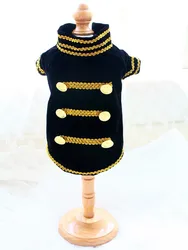 Handmade Dog Clothes Cat Pet Supplies Suit Baroque Double-Breasted Velvet Tuxedo Royal Court Prince Costume Jackets Photography