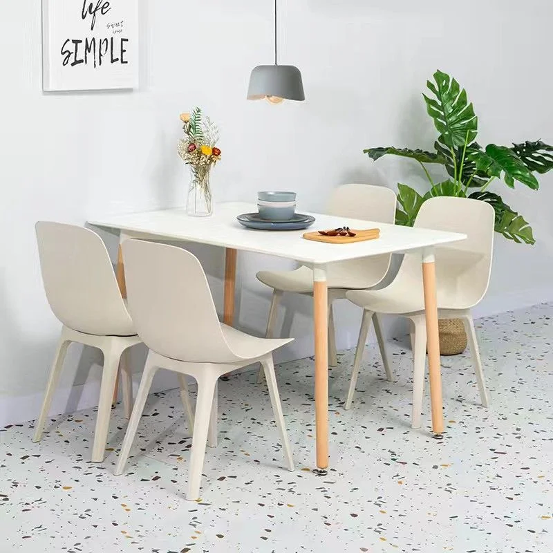 

Nordic Plastic Dining Chair Salon Styling Stool Dining Chair Office Chaises Library Furniture Chairs Living Room Muebles Vanity