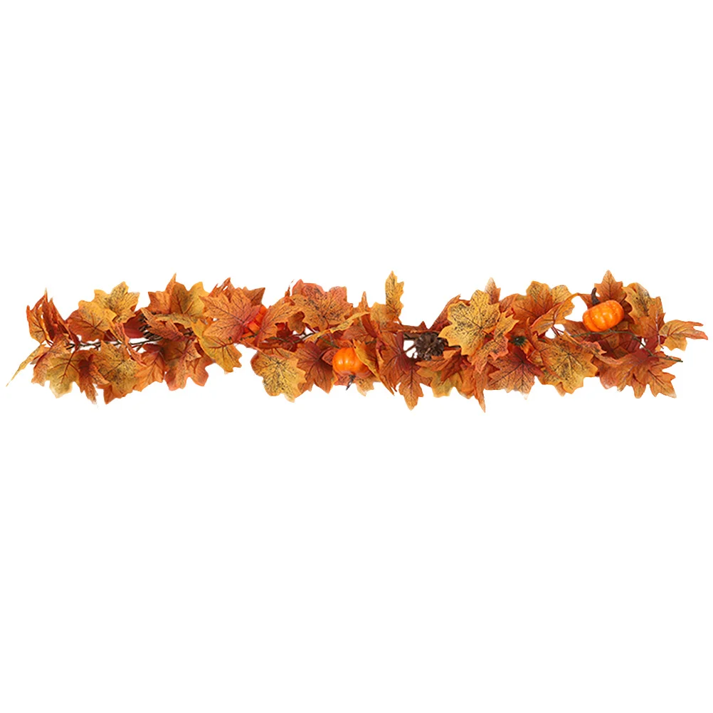 

Wedding Decorations Garland Simulated Maple Leaf Rattan Thanksgiving Fall Halloween Mantel Indoor