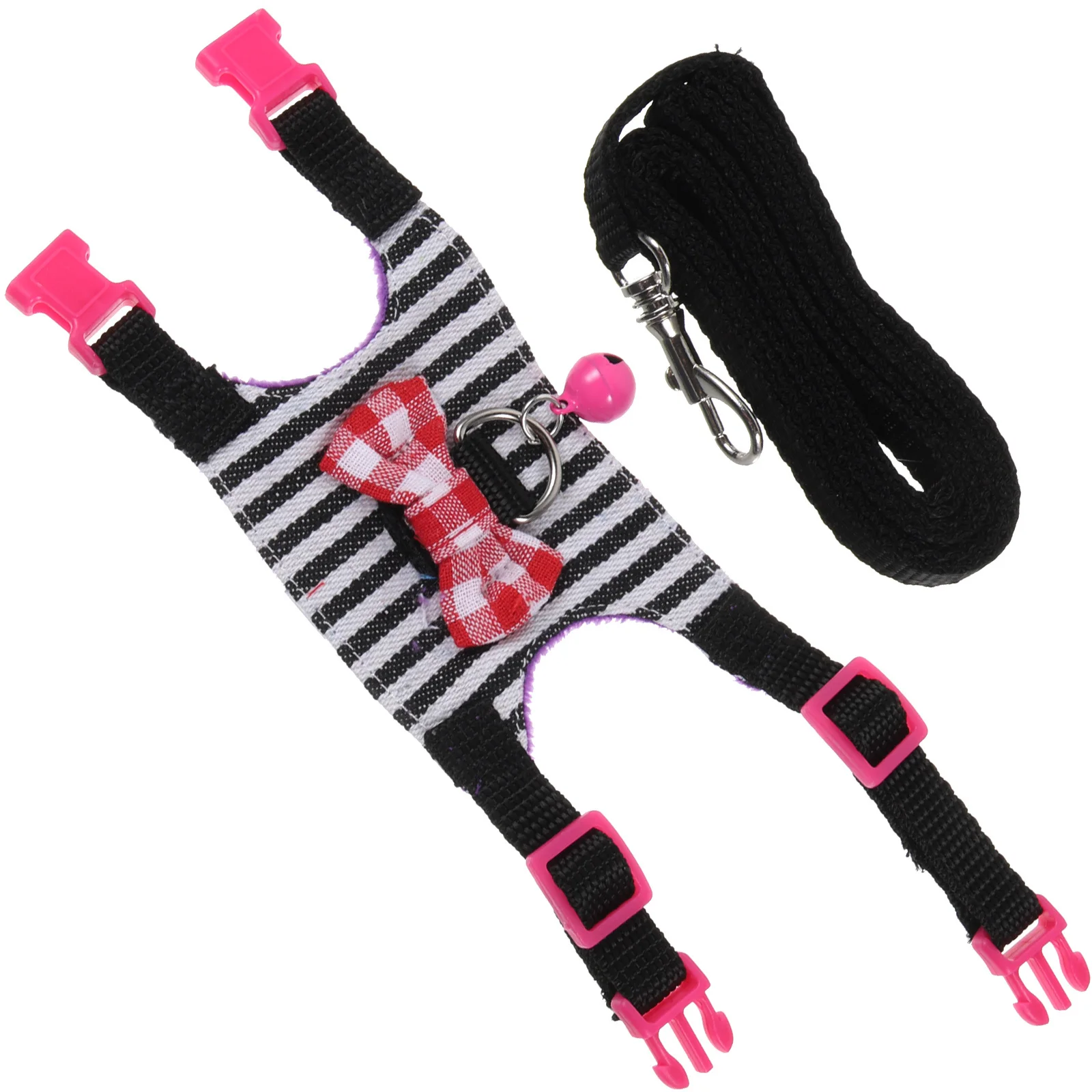 مجموعة حزام ومقود للحيوانات الأليفة الصغيرة من قماش الدنيم، ملابس أرنب مريحة وأنيقة قابلة للتنفس للصور والحفلات والنزهات