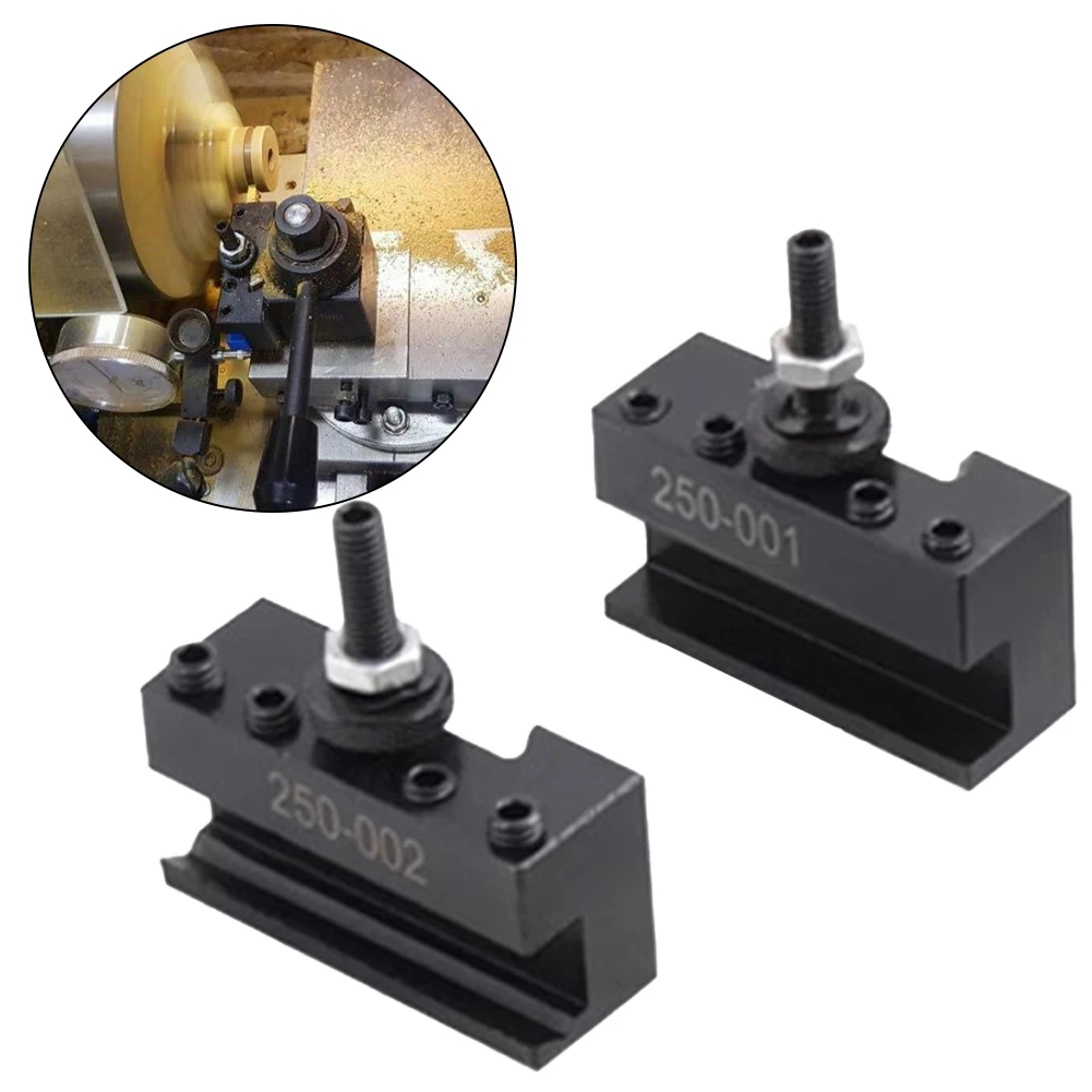 

2Pcs Quick Change Tools Wedge Type Tool Post Tool Holder 250-001 250-002 Lathe Manufacturing And Metal Processing Accessories