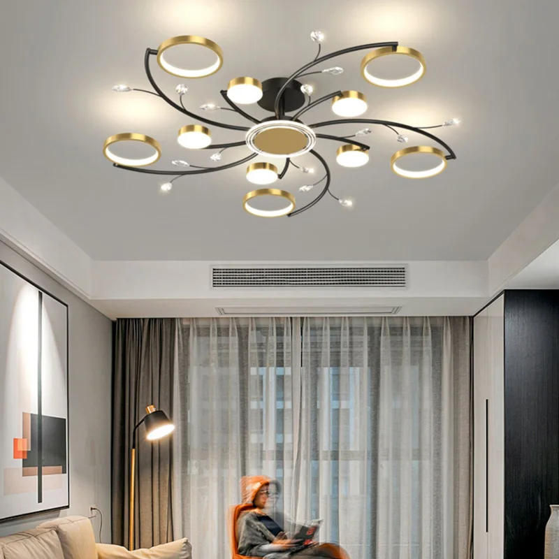 Nordic LED Ceiling Chandelier For Living Room Bedroom Kitchen Dining Room Ceiling Light Lustre Indoor Lighting